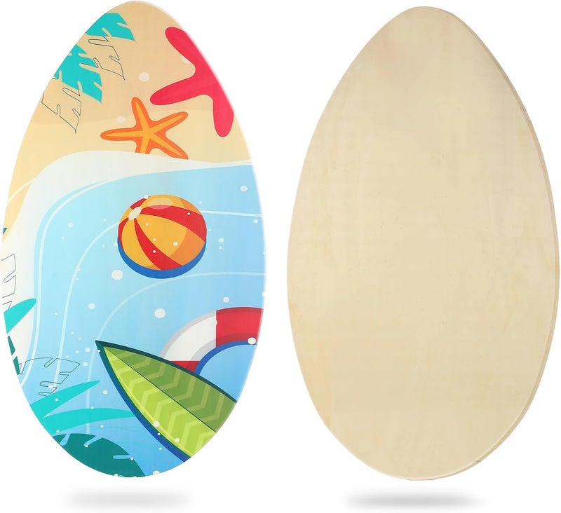 HQO LOVL 35 inch Skim Board for Kids Adults Wooden Skim Boards with High Gloss Coat for Beach Skimboards for Beginners - Image 1